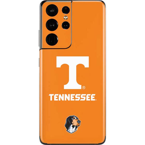 University of Tennessee-Knoxville T Logo on Orange Galaxy S21 Ultra 5G Skin